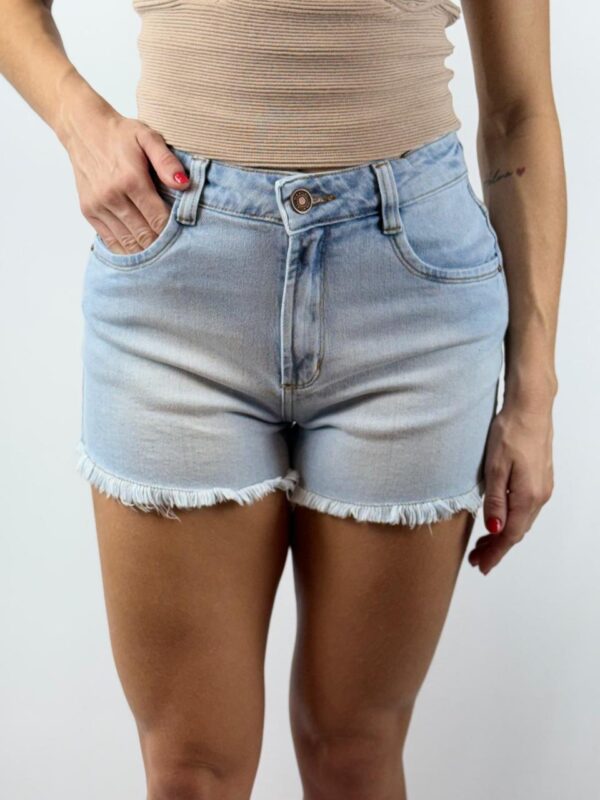 Short Jeans Boy Curto com Elastano - Jeans Claro