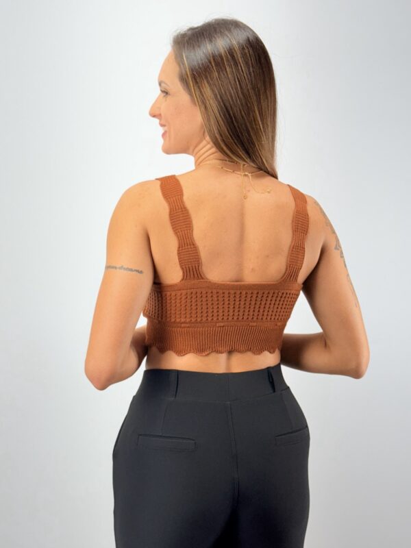 Cropped Top Modal Marrom - Imagem 5