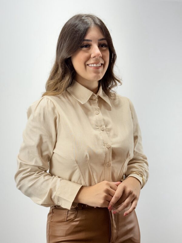 Camisa Cropped de Linho
