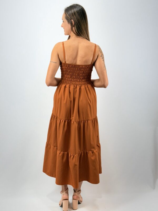 Vestido Longo Três Marias Ferrugem - Imagem 3