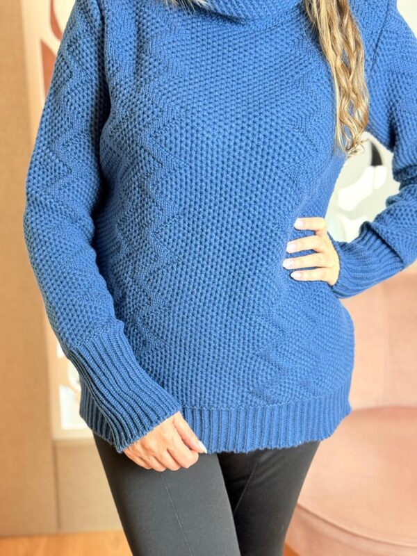 Blusa de Tricô Azul